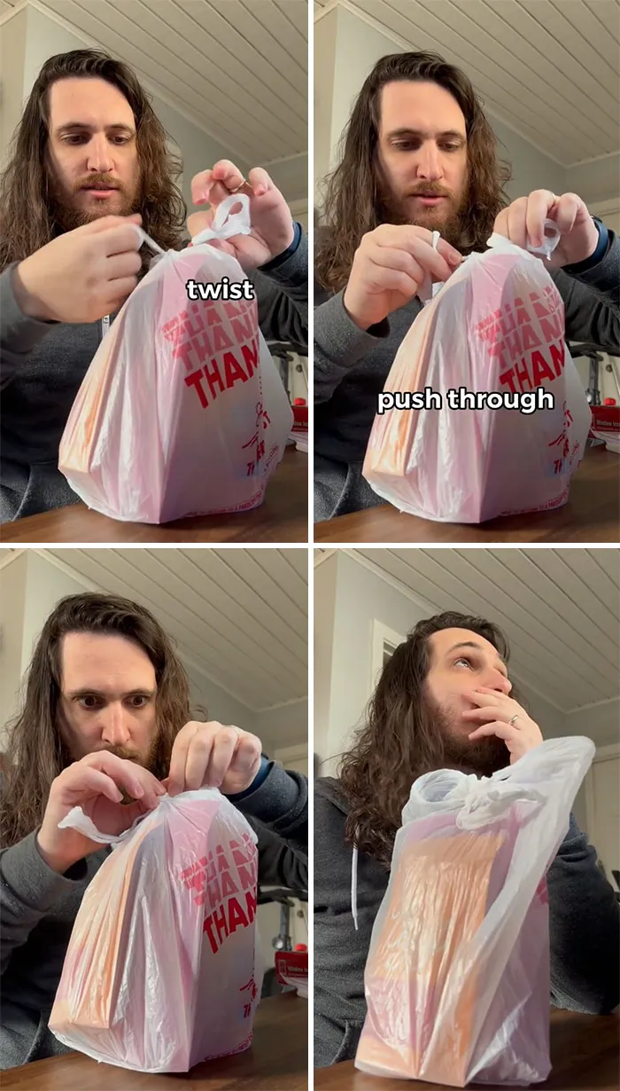The Knot In These Plastic Bags Can Be Untied