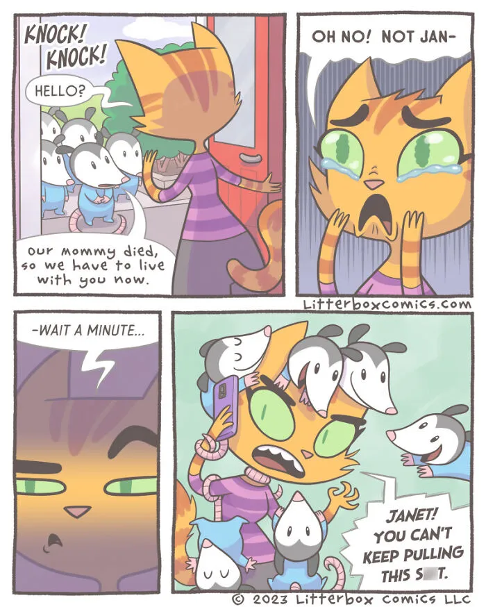 I’ve Been Drawing Relatable Comics On Parenting, And Here Are My Newest 33 Illustrations Of My Family Of Cats