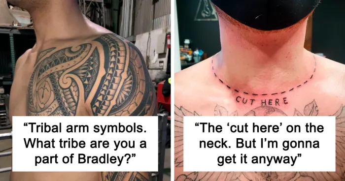 "Seems A Tad Done To Death": 30 Tattoo Designs That Scream “I Have No Creativity,” According To People Online