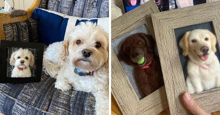 Anneli Kirby Turns Wool Into Three-Dimensional Dog Portraits, And Here Are Her 37 Best Works