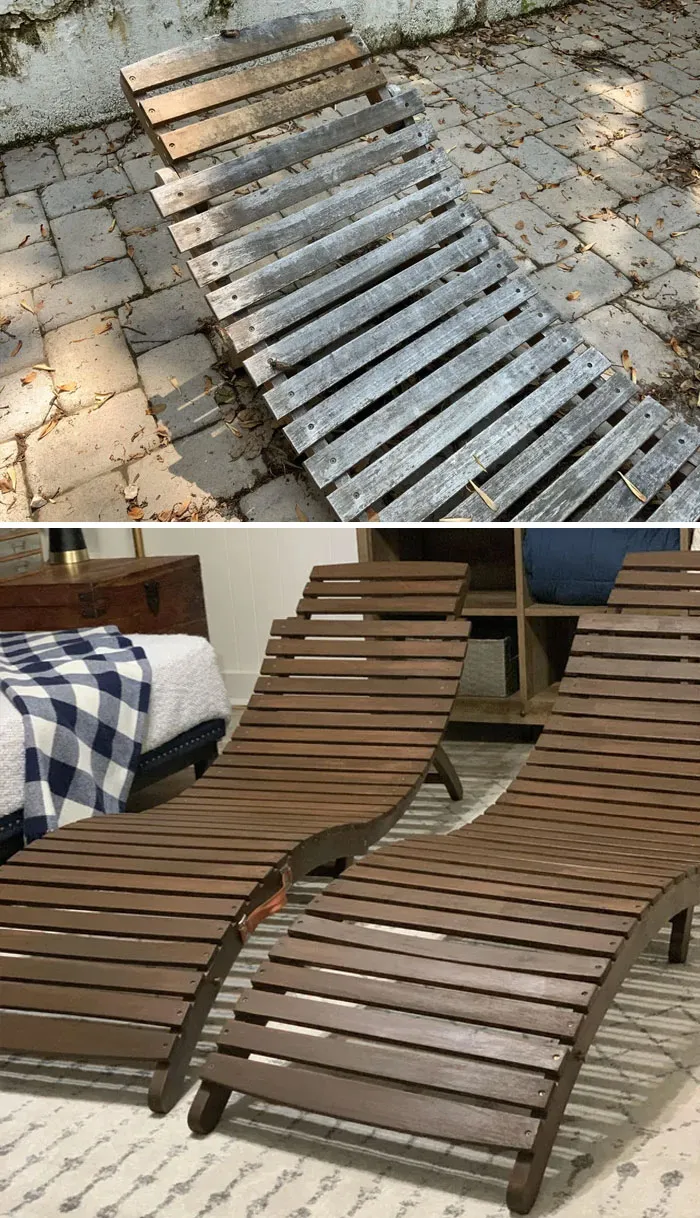 Antes y después: Los iban a tirar. Sabía que tenían potencial