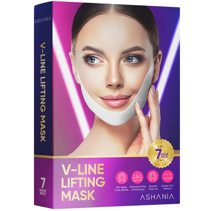 a package with a woman face for double chin stimulator mask