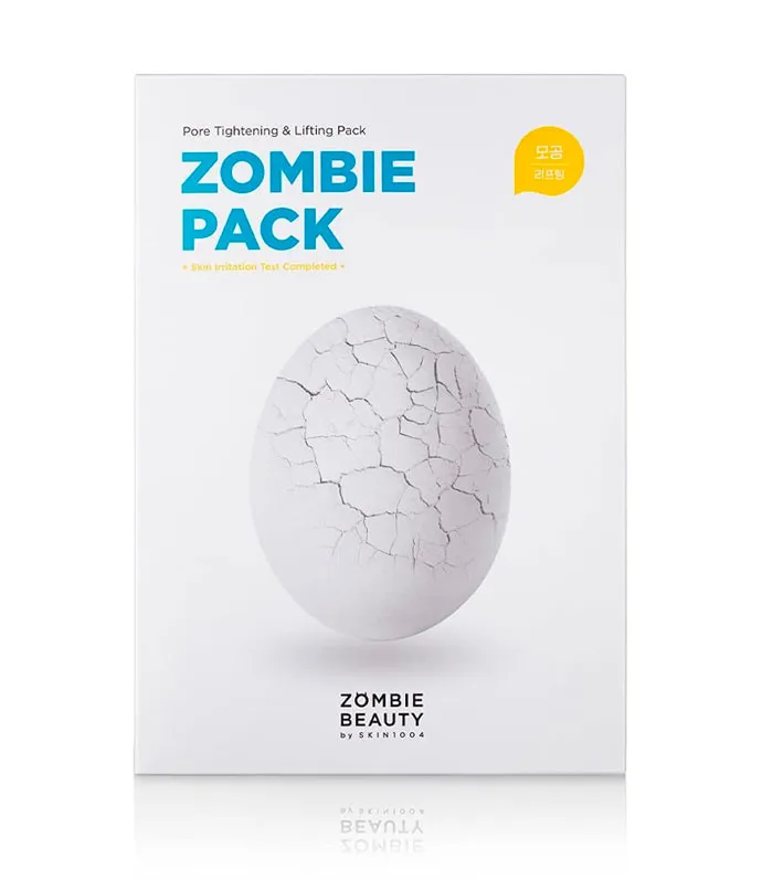 package of facial masks with an image of the egg with cracked shell
