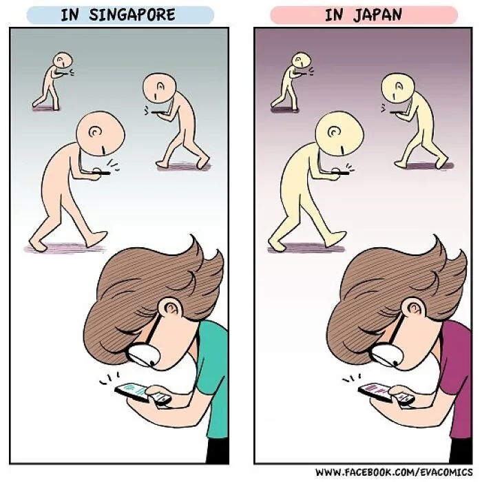 35 Everyday Things That Differ From Japan Vs. Other Countries As Portrayed By This Comic Artist