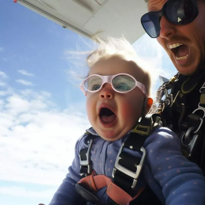 "Preschool Skydiving Classes": 25 Humorous AI-Generated Images By Timothy J. Nemeth