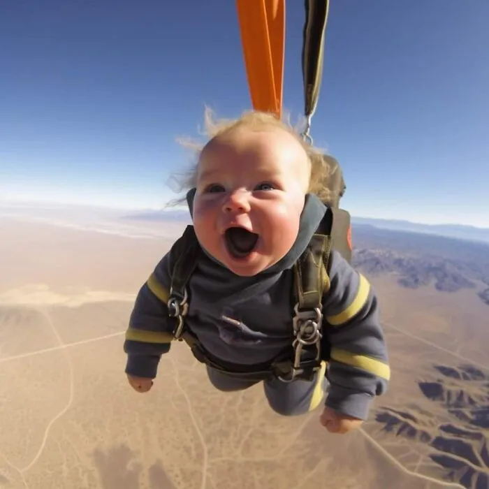 "Preschool Skydiving Classes": 25 Humorous AI-Generated Images By Timothy J. Nemeth