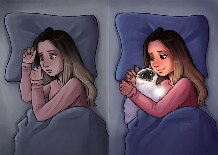 Artist Illustrates What Everyday Life With Her Cat Is Like (30 New Pics)