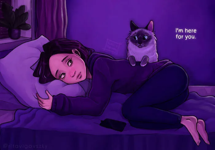 Artist Illustrates What Everyday Life With Her Cat Is Like (30 New Pics)