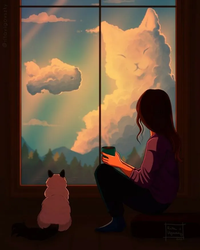 Artist Illustrates What Everyday Life With Her Cat Is Like (30 New Pics)