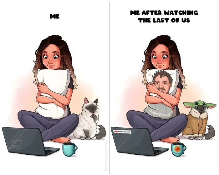 Artist Illustrates What Everyday Life With Her Cat Is Like (30 New Pics)