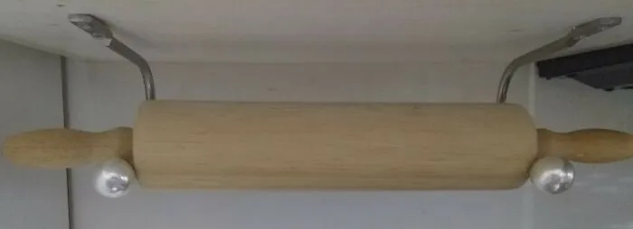 I Use Curtain Holdbacks To Hold My Rolling Pin; Now I Never Lose It