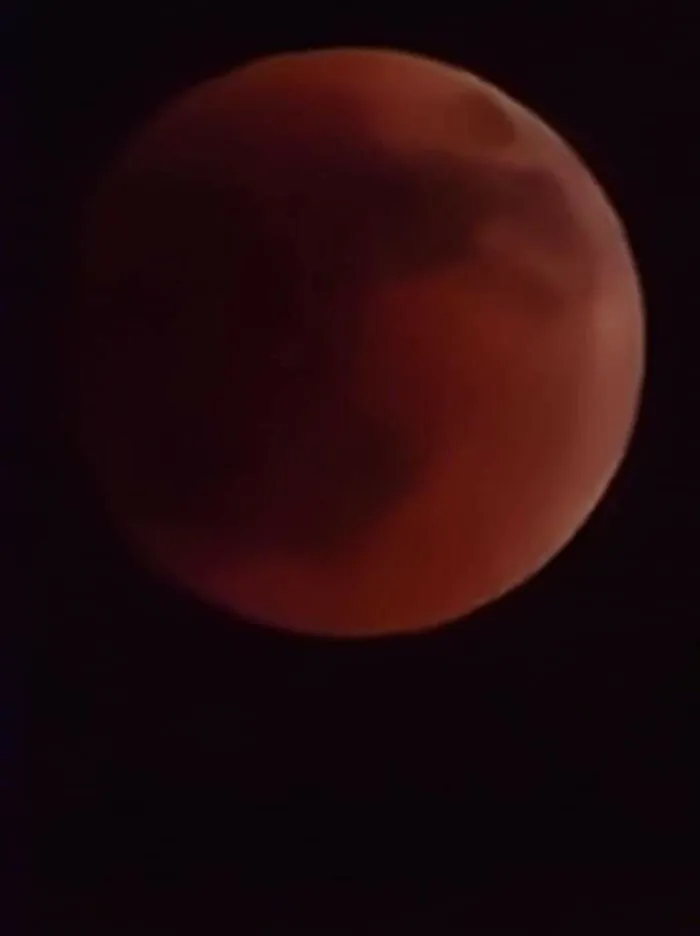 Husband Got This Great Shot Of The Blood Moon