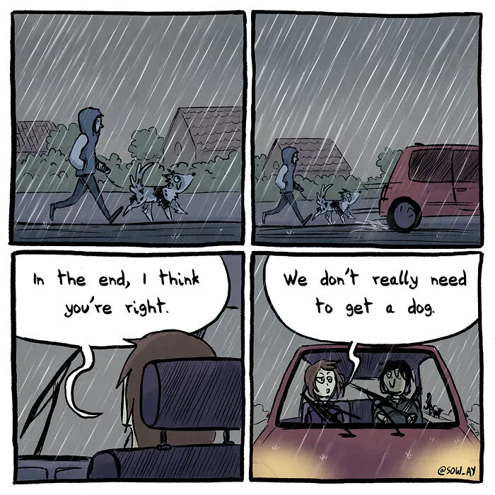 He Doesn't Mind The Rain