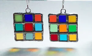 The Sun Makes My Stained Glass Earrings Even More Beautiful