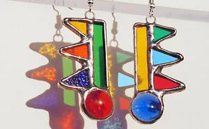 The Sun Makes My Stained Glass Earrings Even More Beautiful