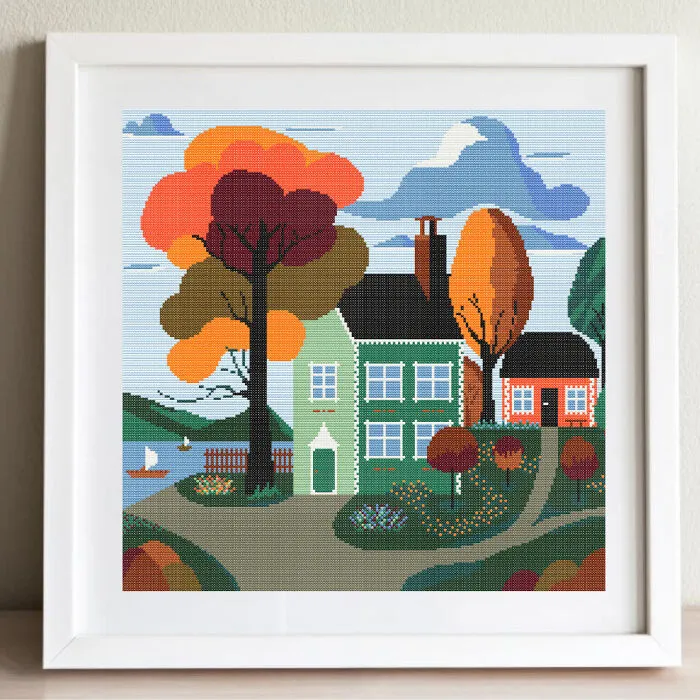 15 Simple Cross-Stitch Patterns Of Various Landscapes