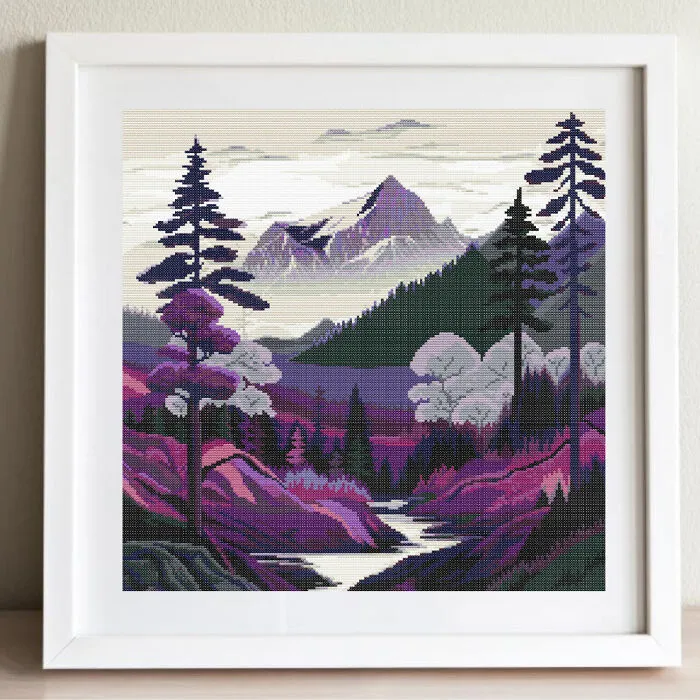 15 Simple Cross-Stitch Patterns Of Various Landscapes