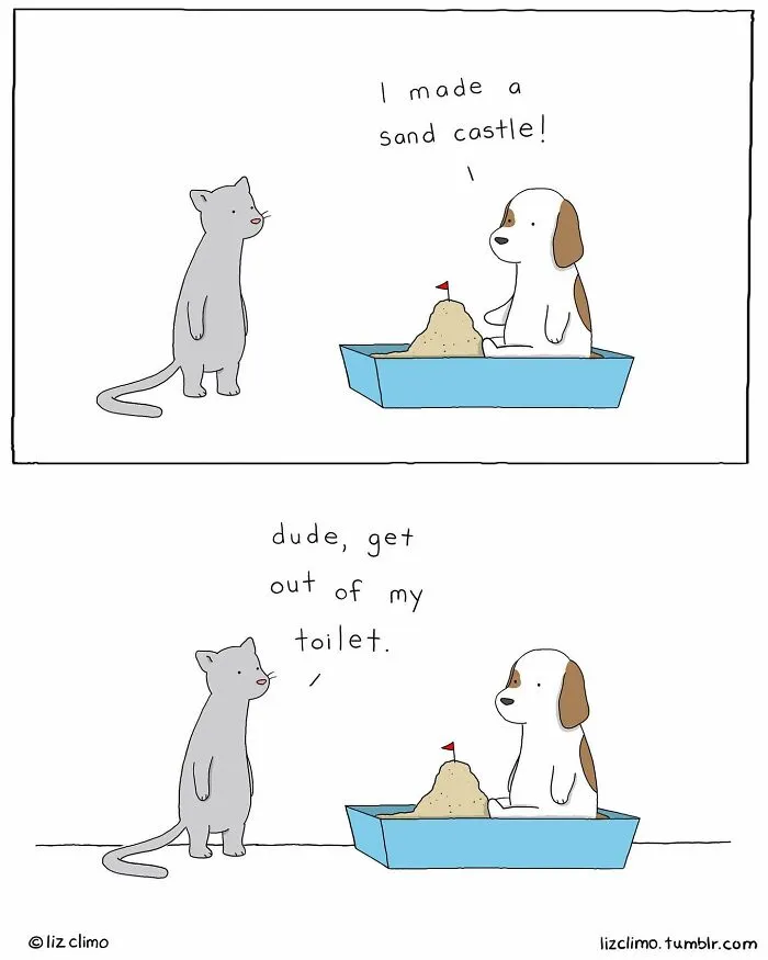 “The Simpsons” Animator Illustrates Humorous Everyday Moments Of Talking Animals (40 New Pics)