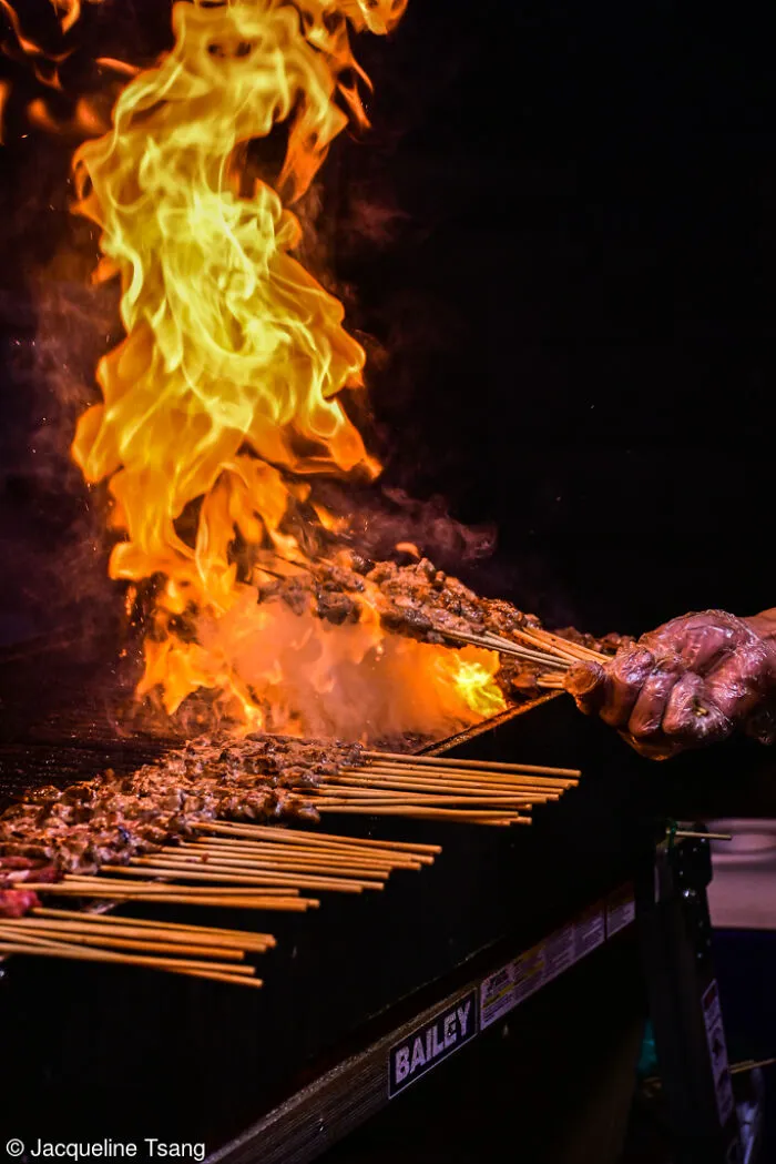 1st Place, Young - 11 - 14: Flaming Lamb Skewers By Jacqueline Tsang (New Zealand)
