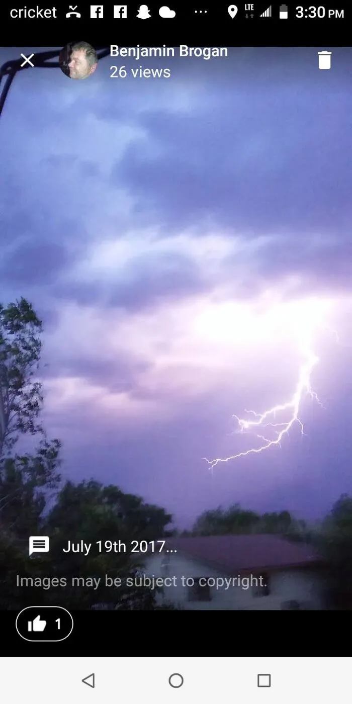 Look Closely, This Bolt Actually Hit My Neighbors Garage...colorado Springs, Co