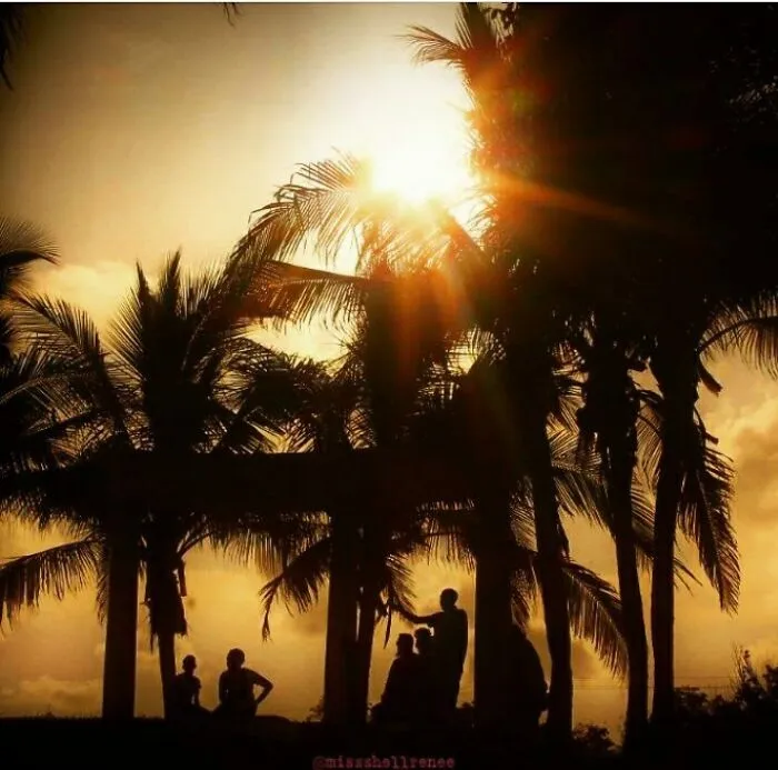 Just Before Sunset In The  Bahamas