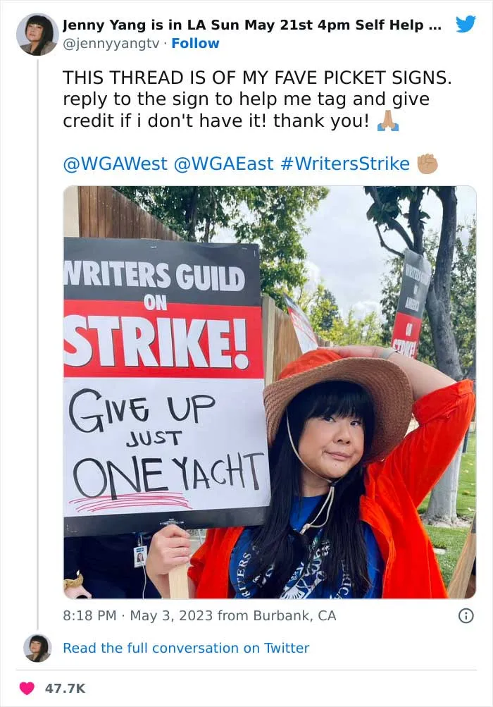 Writers Go On Strike And Of Course They Write The 30 Most Hilarious Signs For The Occasion