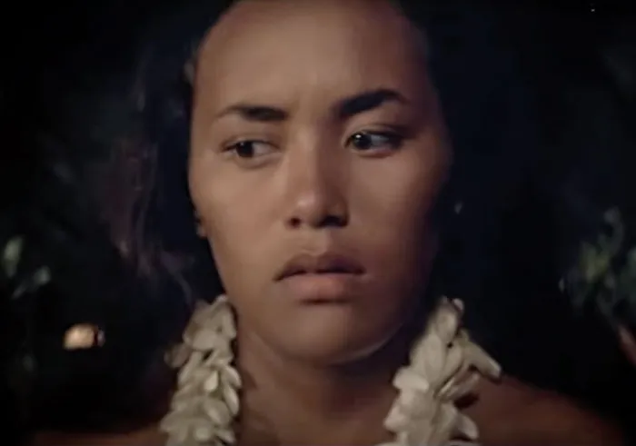 Woman looks scared