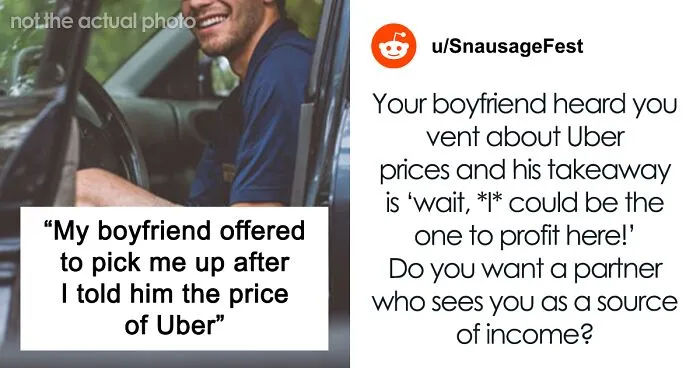 Boyfriend Demands To Be Paid The Same As Uber For Picking Girlfriend Up From Work, And The Woman Is Perplexed