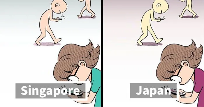 35 Everyday Things That Differ From Japan Vs. Other Countries As Portrayed By This Comic Artist