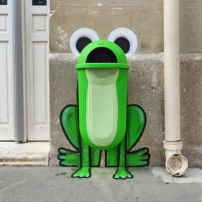 30 Ingeniosas y divertidas obras de arte urbano de las calles de Francia por Oakoak (nuevas fotos)