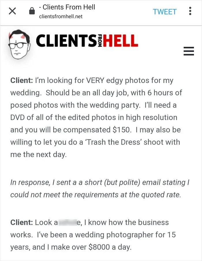 I'm A Wedding Photographer Too, So I Get To Rip You Off!