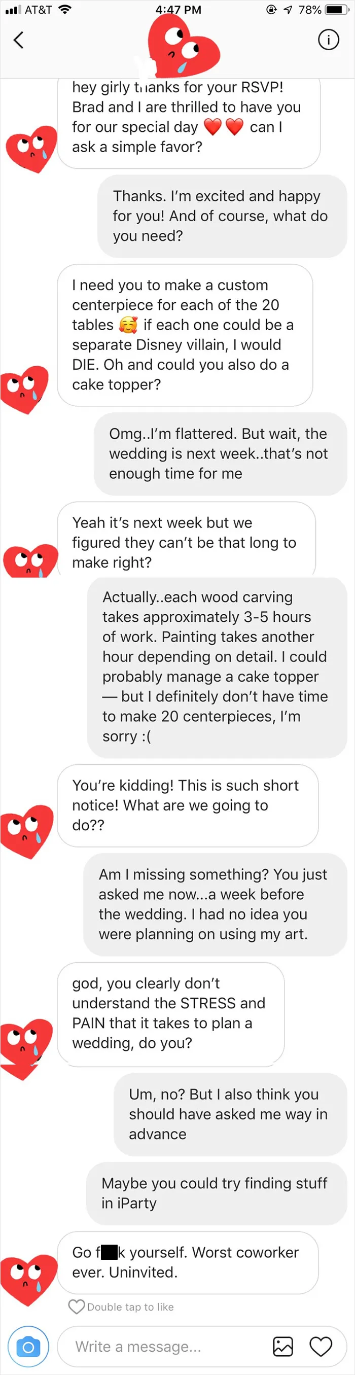 Cb Bride Uninvites Guest For Not Producing Free Centerpieces