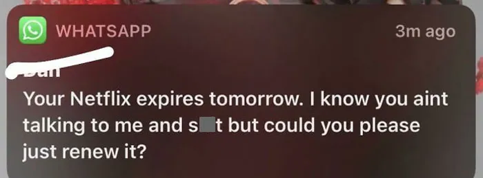 My Ex That I Haven’t Talked To In 6 Months Had To Audacity To Ask To Renew My Netflix Account So She Can Use It