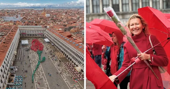 Elena Tagliapietra's Reimagined 'Feast Of The Rosebud' Performance In Venice's Piazza San Marco: A Millennial Tale Told By Alberto Toso Fei
