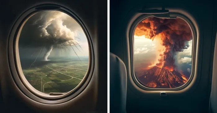 I Generated 10 Images Showing Things You Do Not Want To See When Looking Out Your Aircraft Window