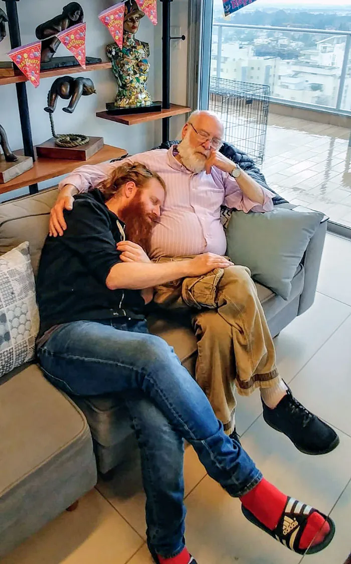 I Went Home For The Holidays And My Birthday. My Dad And I Fell Asleep. I Love This Picture So Much
