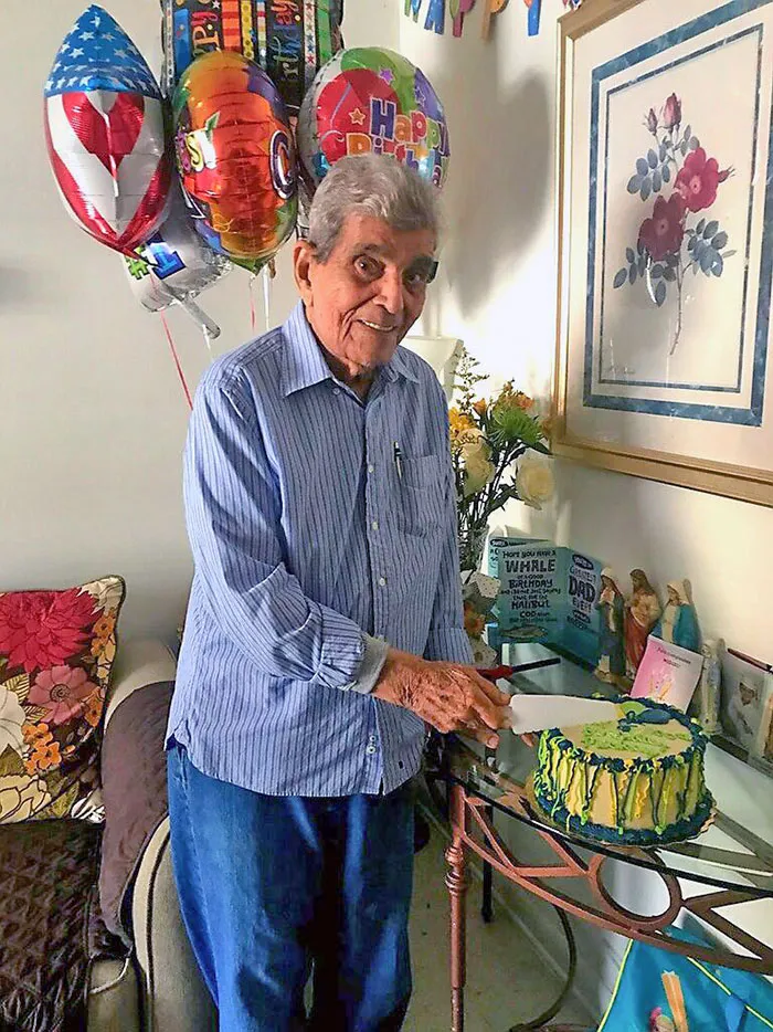 Mi padre celebra su 100º cumpleaños