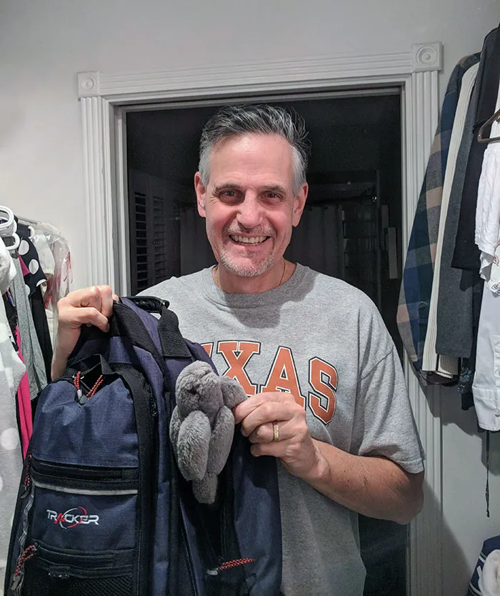 When I Was Two, I Gave My Dad A Stuffed Beluga Whale To Keep In His Work Bag So That If He Ever Missed Me, He Could Hold It And Think Of Me. 18 Years Later, My Dad Still Has It