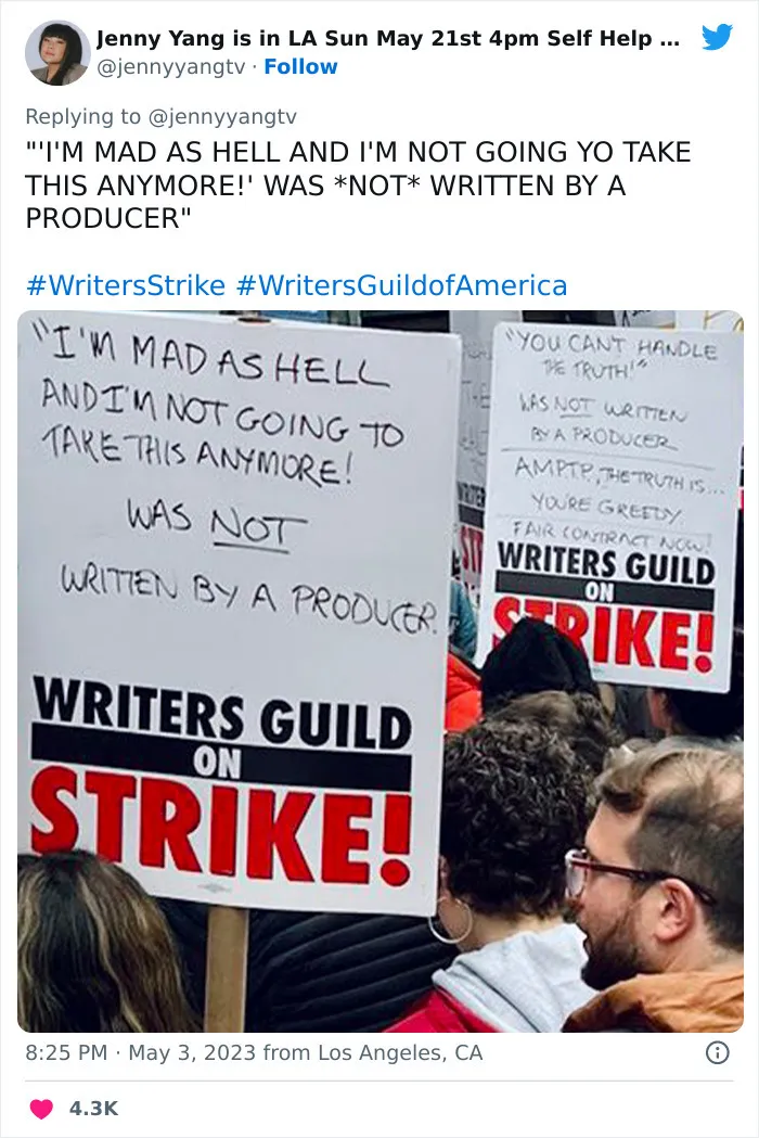 Writers Go On Strike And Of Course They Write The 30 Most Hilarious Signs For The Occasion