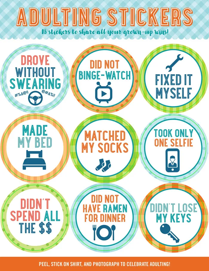 Adulting Stickers