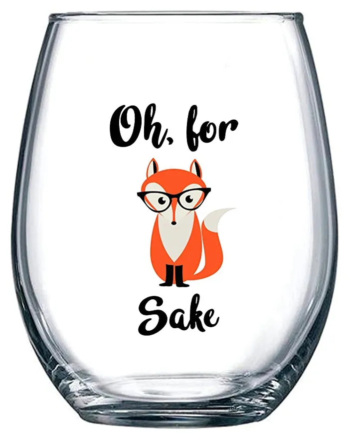 “Oh, For Fox Sake” Glass