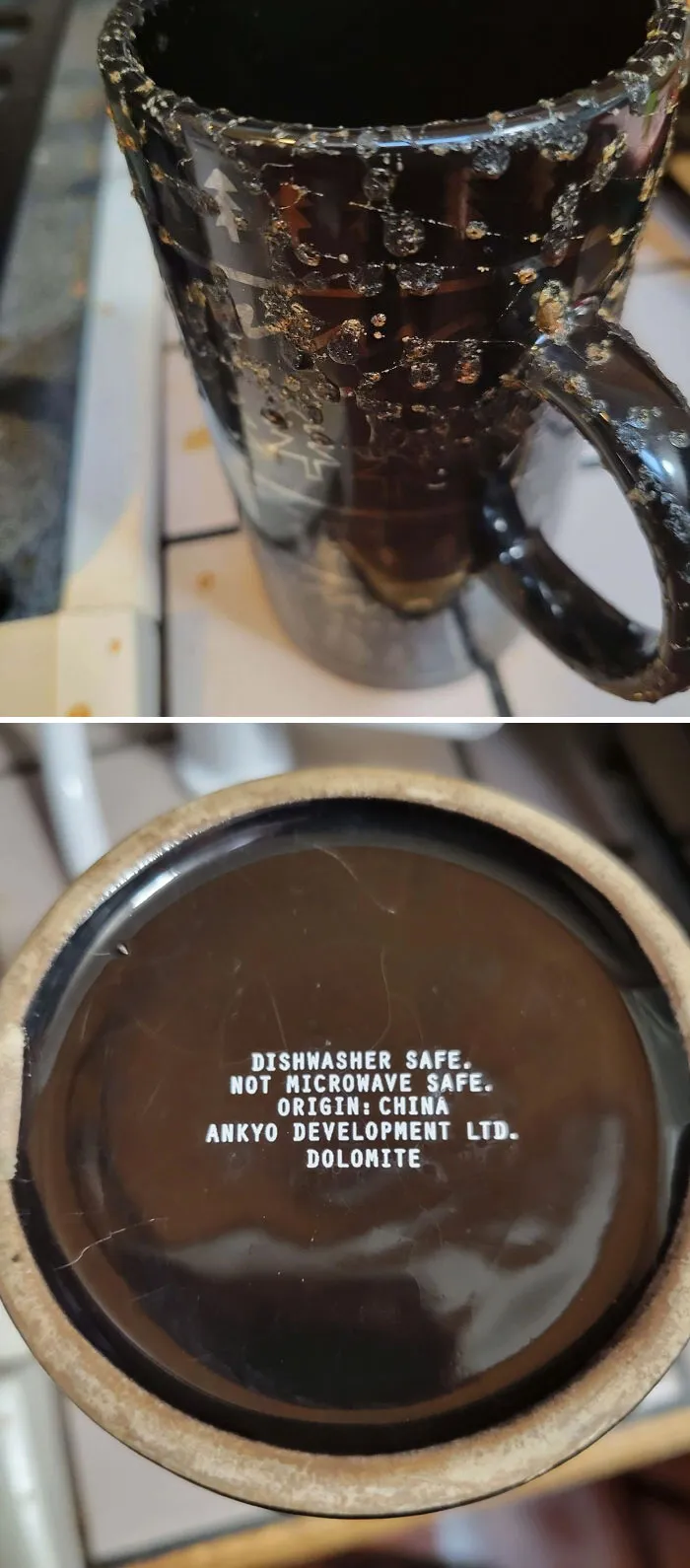 My Coffee Was Cold. So I Microwaved It. I've Had This Mug For 4 Years And Never Looked At The Bottom I Guess