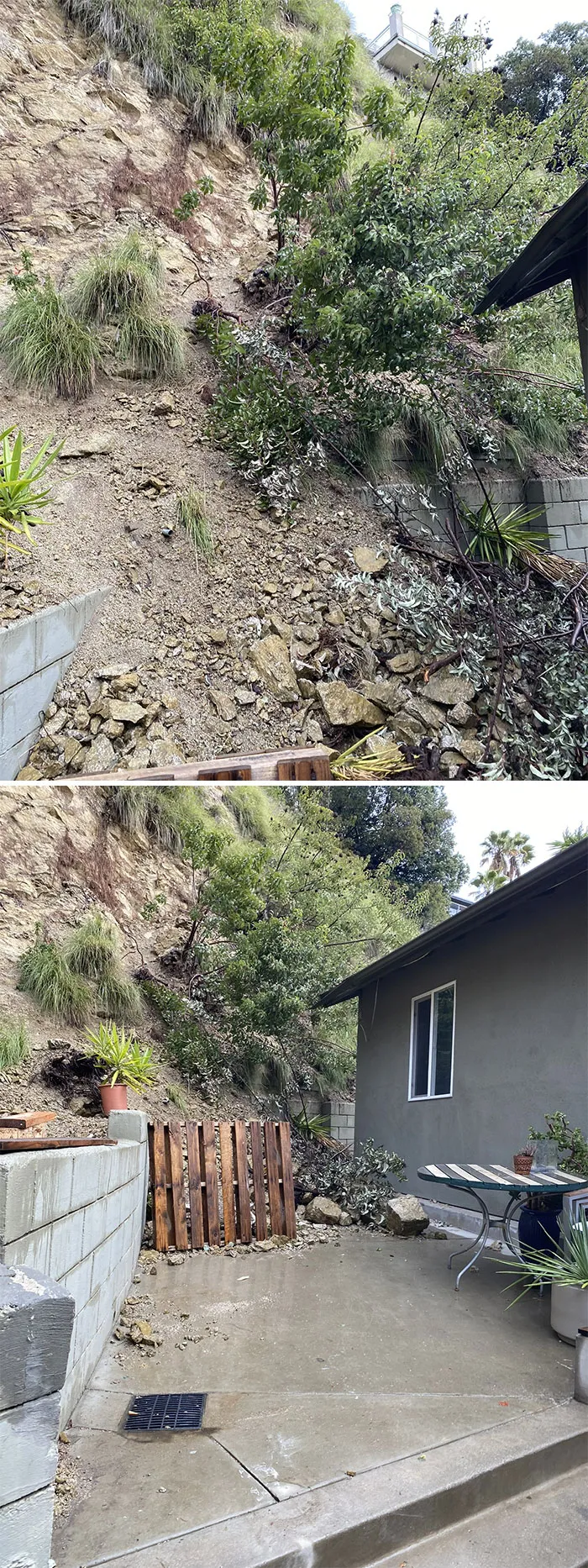 Corrimiento de tierras, está pasando mucho últimamente. Necesita una buena valla