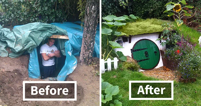 “Hobbit Hole” Was A DIY Project By Ashley Yeates, Who Decided To Build A Tolkien-Inspired Underground House In His Backyard