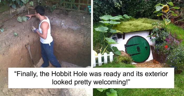 “Hobbit Hole” Was A DIY Project By Ashley Yeates, Who Decided To Build A Tolkien-Inspired Underground House In His Backyard