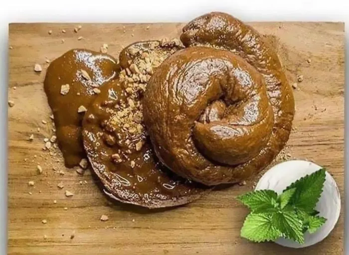 Chocolate Bagel With Peanut Butter