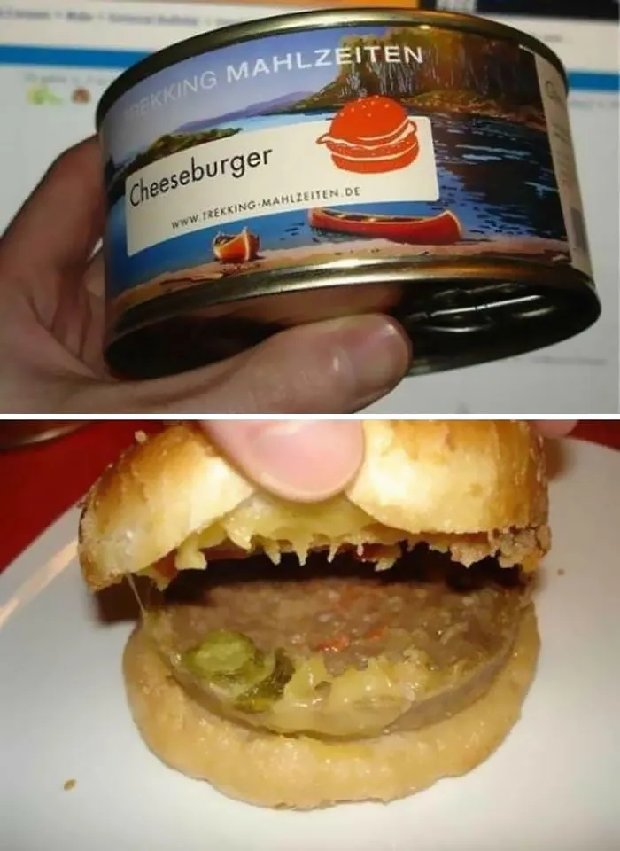 Tinned Cheeseburger