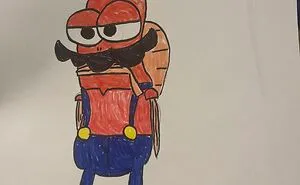 What Mario Would Look Like If He Were In Spongebob.