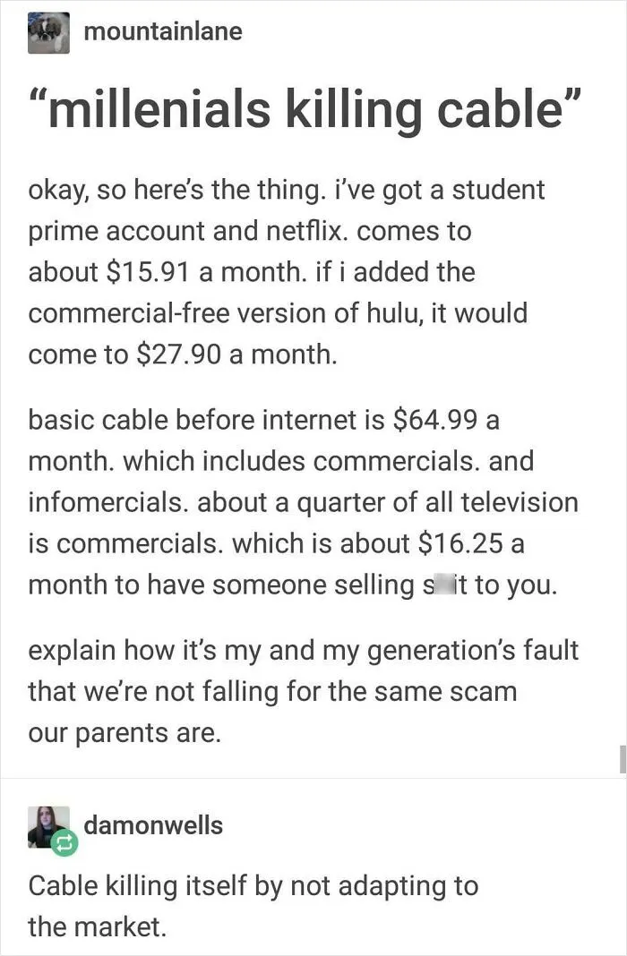 Millennials Are Killing Cable!