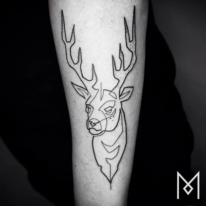 This Artist Creates Captivating Tattoos Using A Single Line (35 Pics)